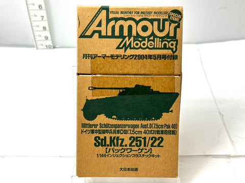 rmour Modelling May 2004 Magazine Bonus 1/144 Sd.Kfz. 251/22 Pakwagen Kit