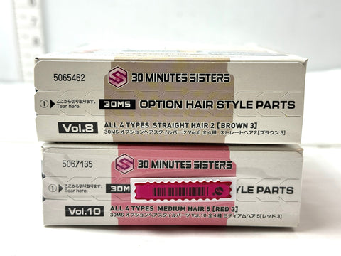 BANDAI SPIRITS 30MS Option Hair Style Parts Vol.8/Vol.10 2-Pack