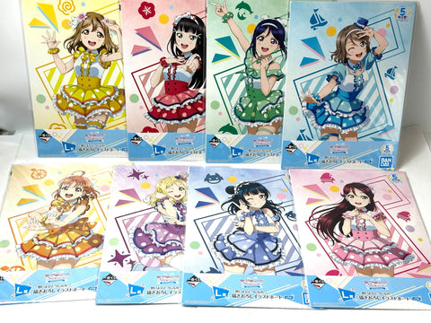 Ichiban Kuji Love Live Sunshine 5th Anniv Newly Drawn Illustration Board 8pcs Set