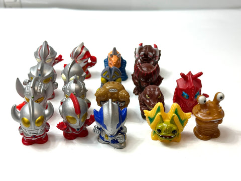 Ultraman Series Finger Puppet Soft Vinyl Figures Set of 8 Collector Item JAPAN