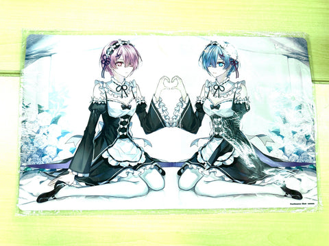 Re:Zero -Starting Life in Another World- Rem & Ram Rubber Playmat TCG Mat