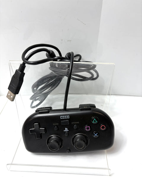 HORI Mini Wired Controller for PS4 Black PS4-099 Compact Size USB used