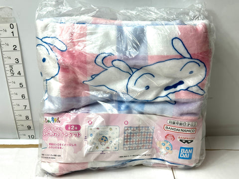 BANDAI Crayon Shin-chan Shiro Fluffy Blanket Approx. 80×100cm JAPAN