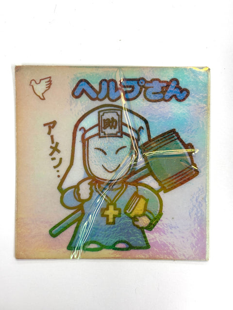 Lotte Bikkuriman Akuma VS Tenshi Sticker Help-san Condition D JAPAN
