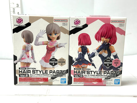BANDAI SPIRITS 30MS Option Hair Style Parts Vol.8/Vol.10 2-Pack