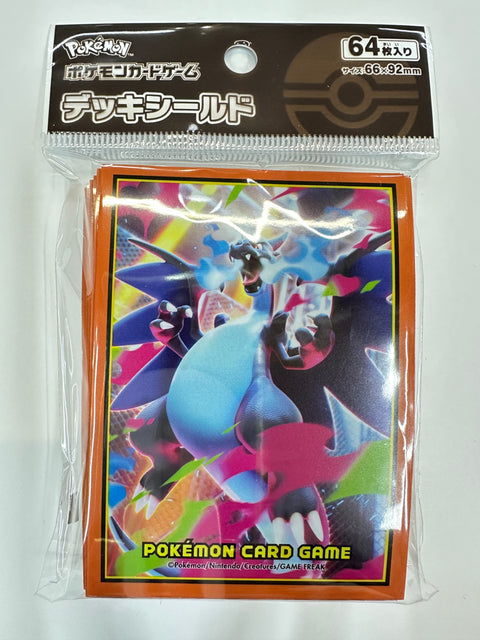 Pokemon Card Game Deck Shield Mega Charizard X Sleeves 64pcs 66x92mm Official