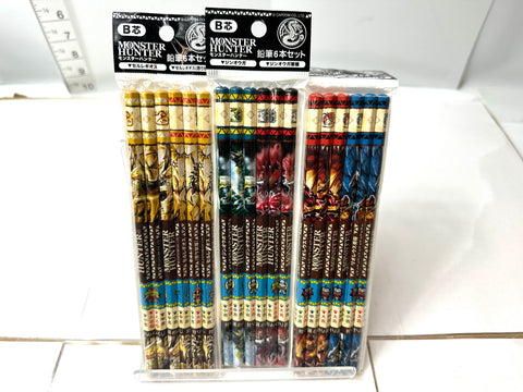 Monster Hunter Pencils 6x3 Set B Lead Seregios/Zinogre/Rathalos