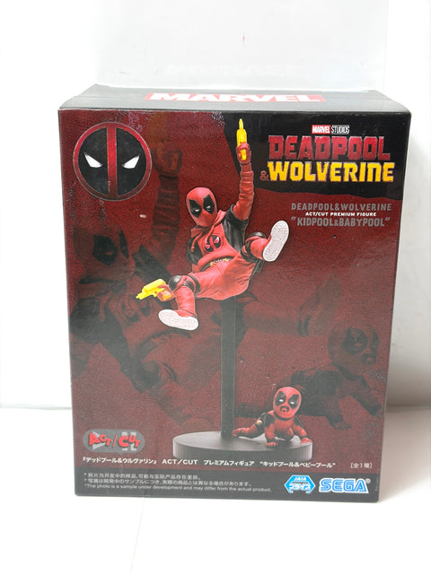 MARVEL ACT/CUT Premium Figure Deadpool & Wolverine Kidpool & Babypool SEGA