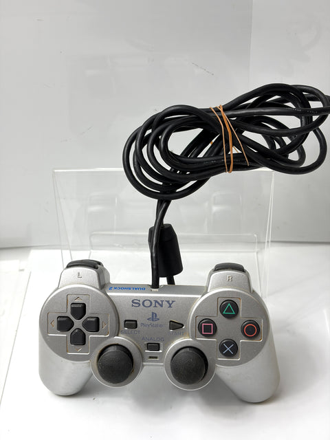 Sony PlayStation 2 PS2 DualShock 2 Controller Satin Silver SCPH-10010 Official OEM