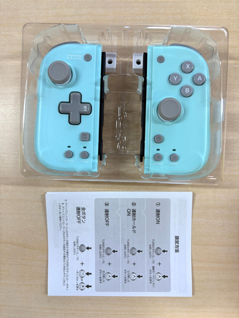 【任天堂ライセンス商品】グリップコントローラー Fit for Nintendo Switch MINT GREEN×WHITE【Nintendo Switch対応】