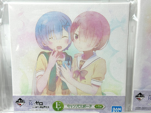 BANDAI Ichiban Kuji Re:Zero E Prize Canvas Board B Set of 3