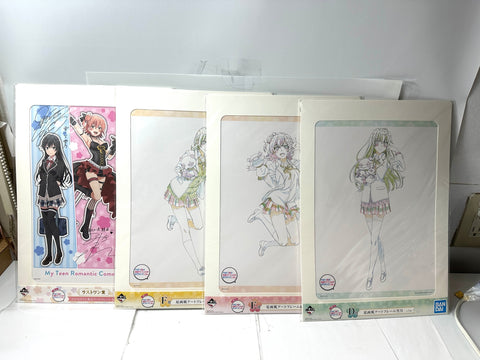 BANDAI Ichiban Kuji Oregairu Last One Art Frame 4-Set Yukino/Yui/Iroha