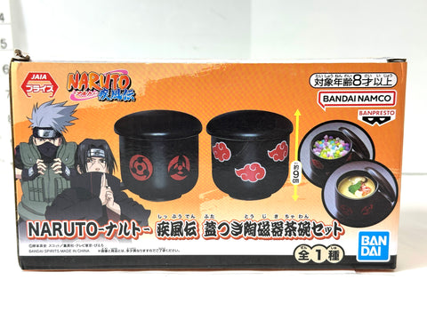 Bandai Naruto Shippuden Ceramic Rice Bowl Set with Lids Japan Exclusive