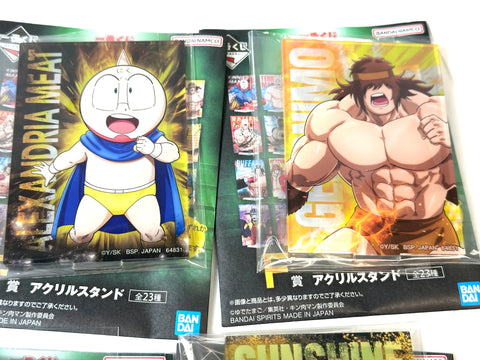 Ichiban Kuji Kinnikuman Prize F Acrylic Stand 22 Piece Set Bandai Japan Rare