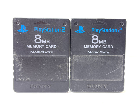 Sony PlayStation 2 PS2 Memory Card 8MB MagicGate x2 Set Japan Version Untested