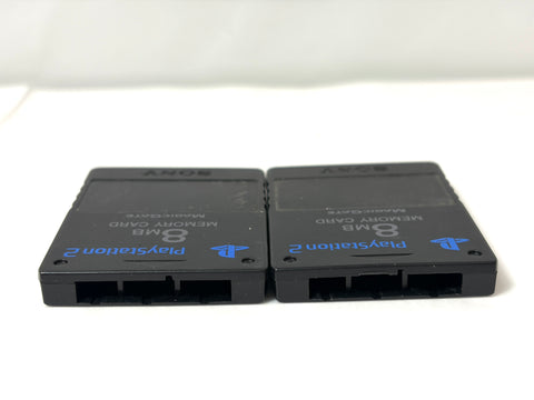 Sony PlayStation 2 PS2 Memory Card 8MB MagicGate x2 Set Japan Version Untested