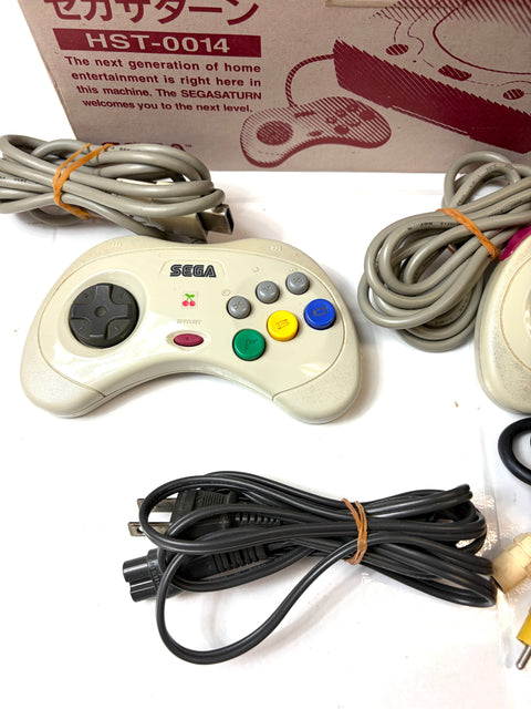 SEGA Saturn Console HST-0014 Boxed with Controllers & Cables Japan Version