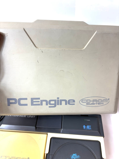 PC Engine Core Grafx + CD-ROM² + Interface Unit Set NEC Japan Untested