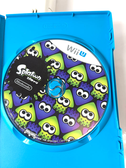 Nintendo Wii U Console White Set with Splatoon Game & Stands Japan Version tested