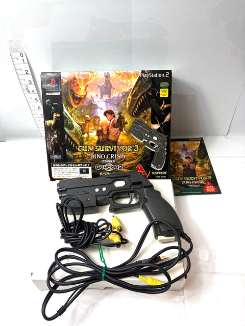 Gun Survivor 3 Dino Crisis with GUNCON2 Light Gun PS2 CAPCOM Boxed Japan Version