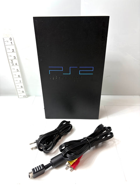 Sony PlayStation 2 PS2 Console Black SCPH-18000 with Cables Japan Version tested
