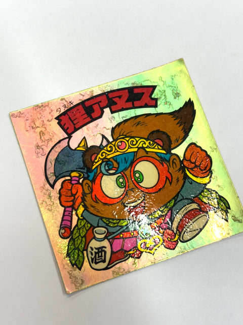 Bikkuriman Sticker Akuma VS Tenshi Tanuki Anus Lotte JAPAN