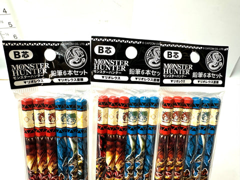 Monster Hunter Pencils 6x3 Set B Lead Rathalos/Subspecies Omikuji