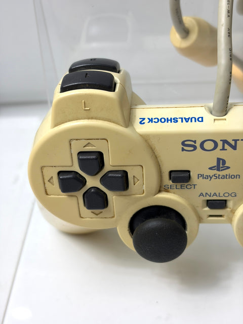 Sony PlayStation 2 PS2 DualShock 2 Controller Ceramic White SCPH-10010 Official Sunburned