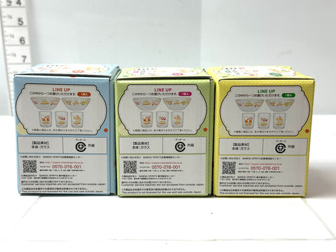 Bandai Ichiban Kuji Usamaru Fruits Fair Prize E Glass Collection Set of 3