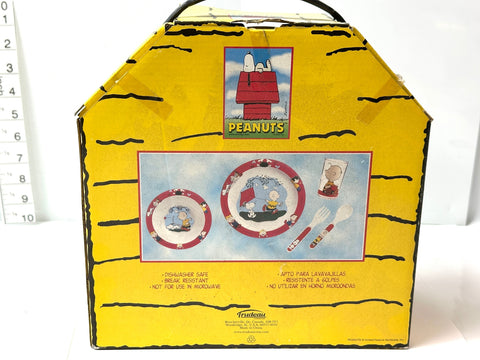 Peanuts Snoopy & Friends Tableware 5 Piece Set Outer Box Damage Stained