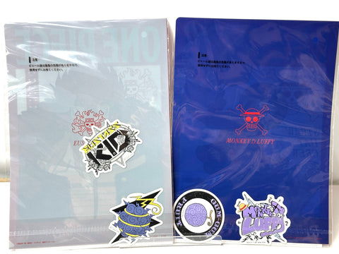 BANDAI Ichiban Kuji ONE PIECE J Prize Clear File & Sticker Complete Set of 10