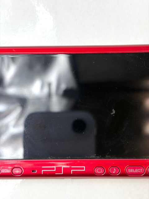 PSP 3000 Radiant Red Console System Japan Import No Battery Tested