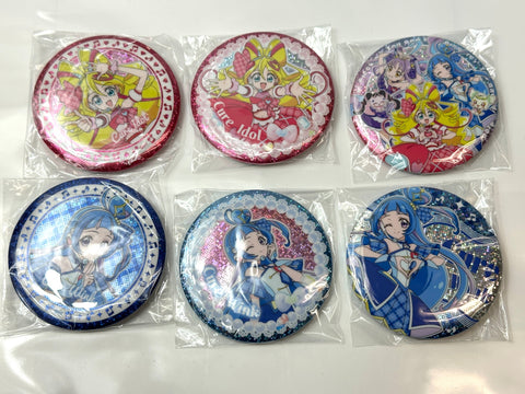 Kimi to Idol Precure Big Hologram Can Badge Set of 6 JAPAN