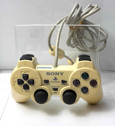 Sony PlayStation 2 PS2 DualShock 2 Controller Ceramic White SCPH-10010 Official Sunburned