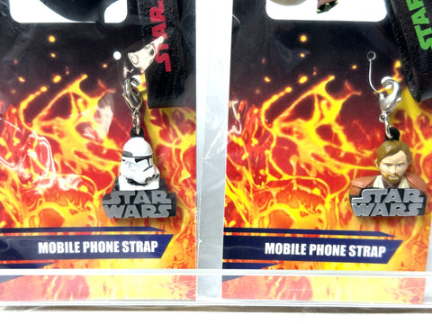 Star Wars Episode III Cell Phone Strap Set of 2 Darth Vader/Yoda Assorted