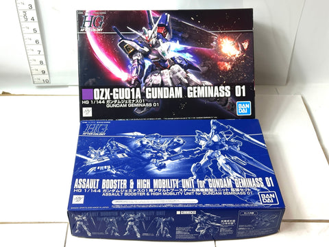 BANDAI HG 1/144 Gundam Geminass 01 + Assault Booster & High Mobility Unit