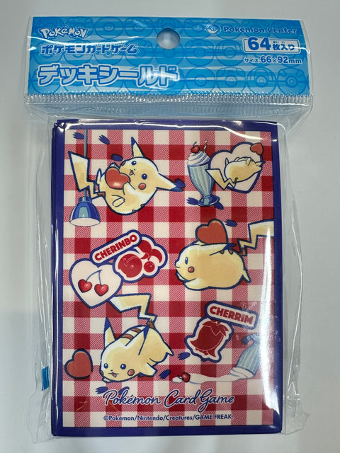 Pokemon Card Game Deck Shield Pikachu & Heart Sleeves 64pcs 66x92mm Pokemon Center Official