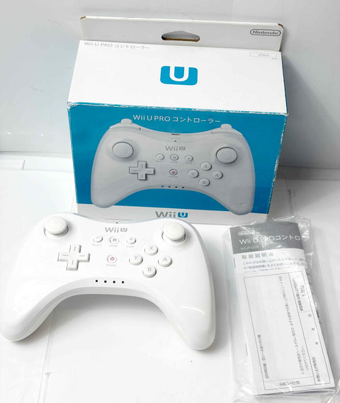 Nintendo Wii U Pro Controller White WUP-005 Official Boxed CIB