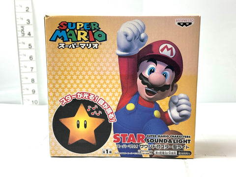 Banpresto Super Mario Star-Shaped Light with Sound Effects Nintendo Lamp