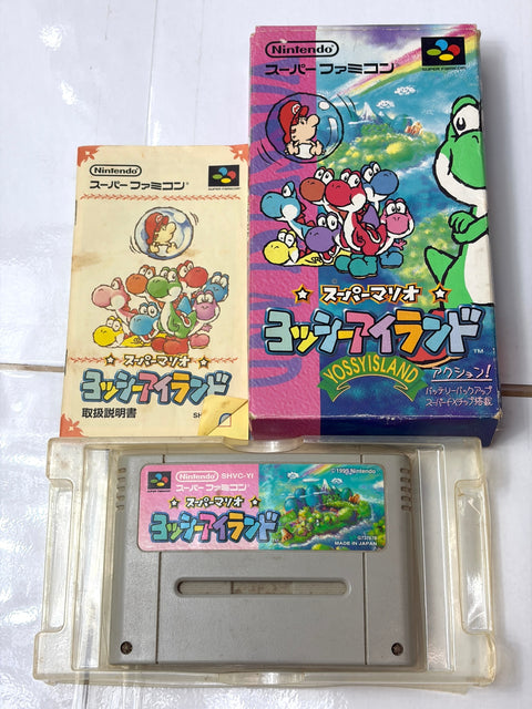 Super Mario World 2 Yoshi's Island Super Famicom SNES Nintendo Japan Boxed CIB