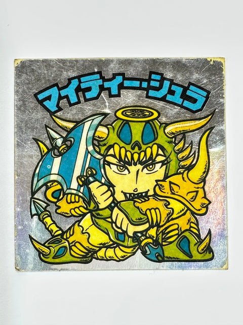 Bikkuriman Seal Akuma vs Tenshi Mighty Shura Holographic Vintage Sticker Japan