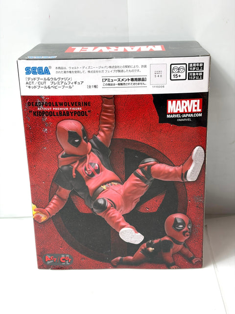 MARVEL ACT/CUT Premium Figure Deadpool & Wolverine Kidpool & Babypool SEGA