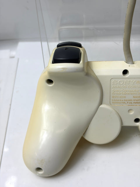 Sony PlayStation 2 PS2 DualShock 2 Controller Ceramic White SCPH-10010 Official Sunburned