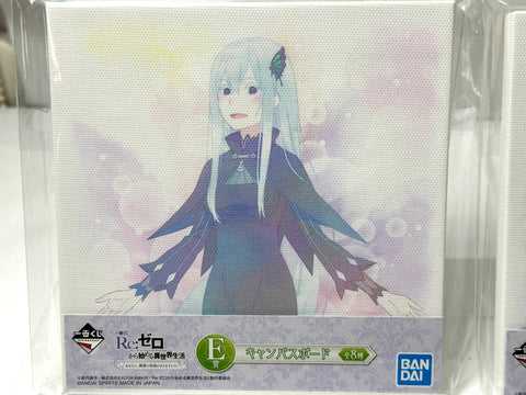 BANDAI Ichiban Kuji Re:Zero E Prize Canvas Board A Set of 3