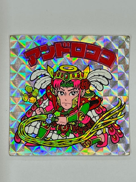 Bikkuriman Seal Akuma vs Tenshi Andro Cocco Holographic Creased Vintage Sticker Japan