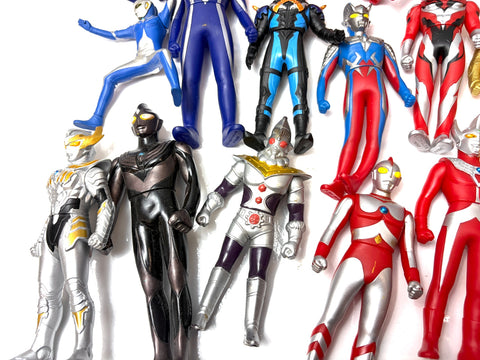 Bandai Ultraman Soft Vinyl Figure Lot Large Bundle Set Japan Tokusatsu Rare