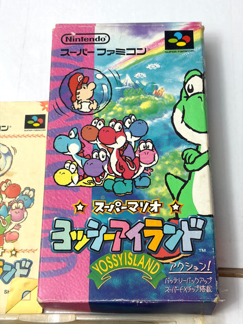 Super Mario World 2 Yoshi's Island Super Famicom SNES Nintendo Japan Boxed CIB