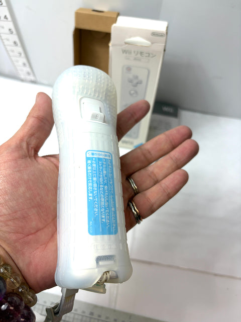 Nintendo Wii Remote Controller White Shiro Boxed with Jacket Official RVL-003