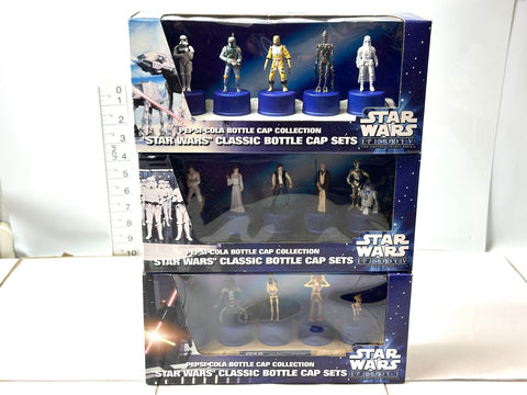Pepsi Star Wars Bottle Cap Figurines Lot of 3 Collection 1998
