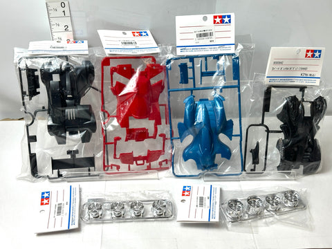 TAMIYA Mini 4WD D Parts Lot Bodies & Wheels Bulk Set